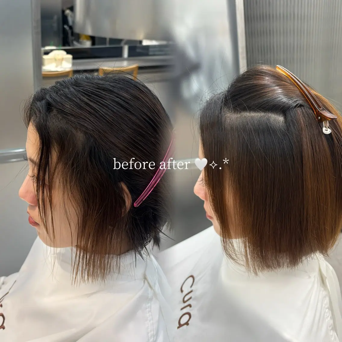 ショート メンズ 縮毛矯正/暖色カラー 美花🐰🎀のヘアスタイル