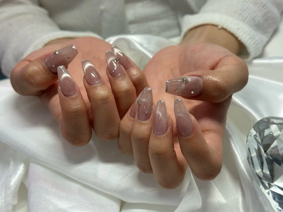 キッズ ネイル 氷ネイル・うるうるネイル 持ち込み ハンドネイル WOLTOKYO渋谷 yunaのネイルデザイン