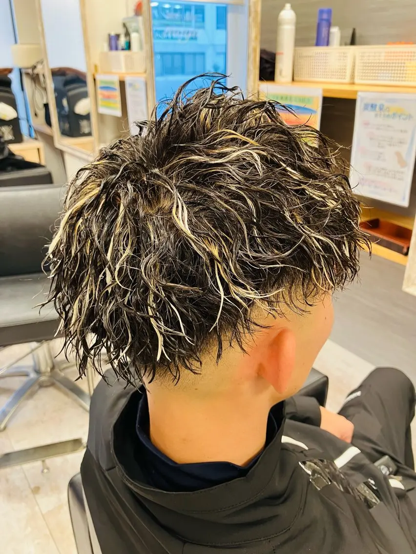 パーマ メンズ カット パーマ メンズ特化/パーマ/ フェードWATARUのヘアスタイル
