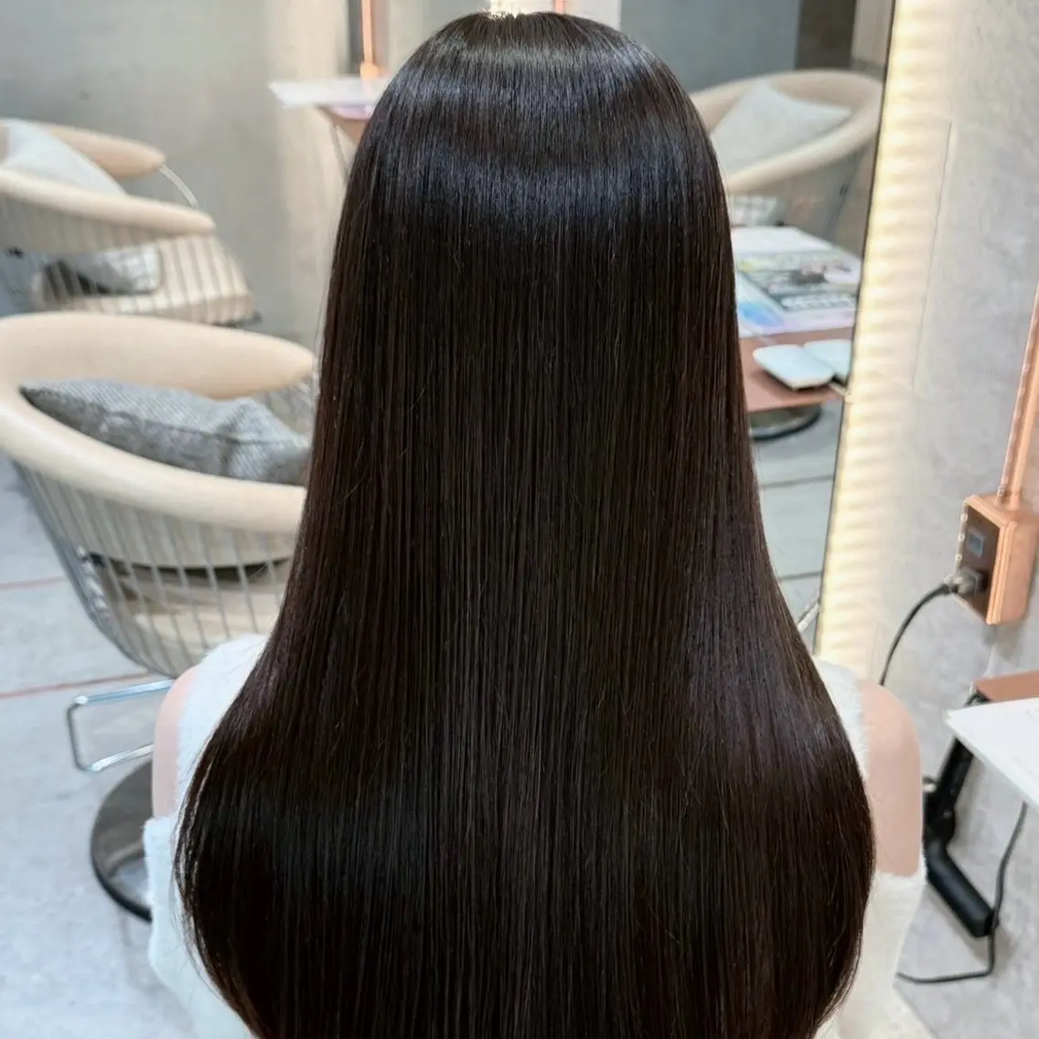 ロング カラー 黒髪 透明感カラー💖/ 縮毛矯正/arisaのヘアスタイル
