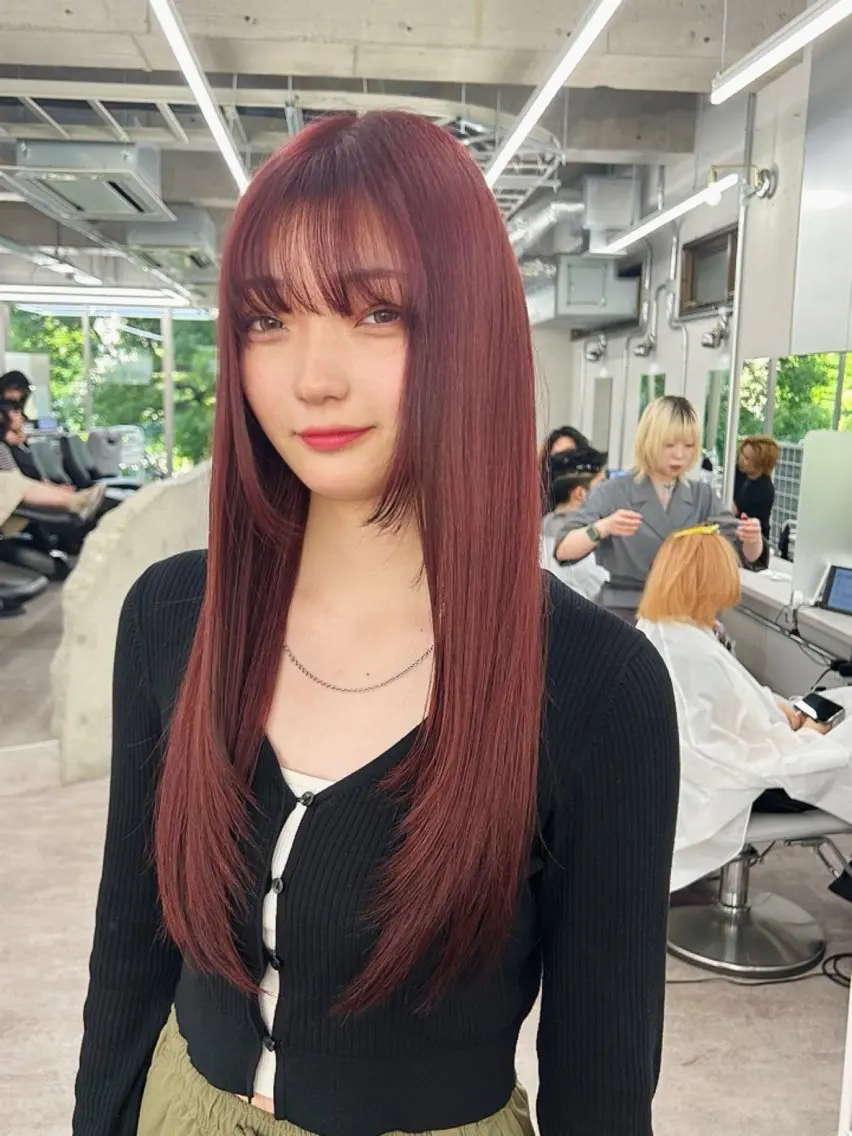 ロング カラー レイヤーカット 杉浦 彰紀のヘアスタイル