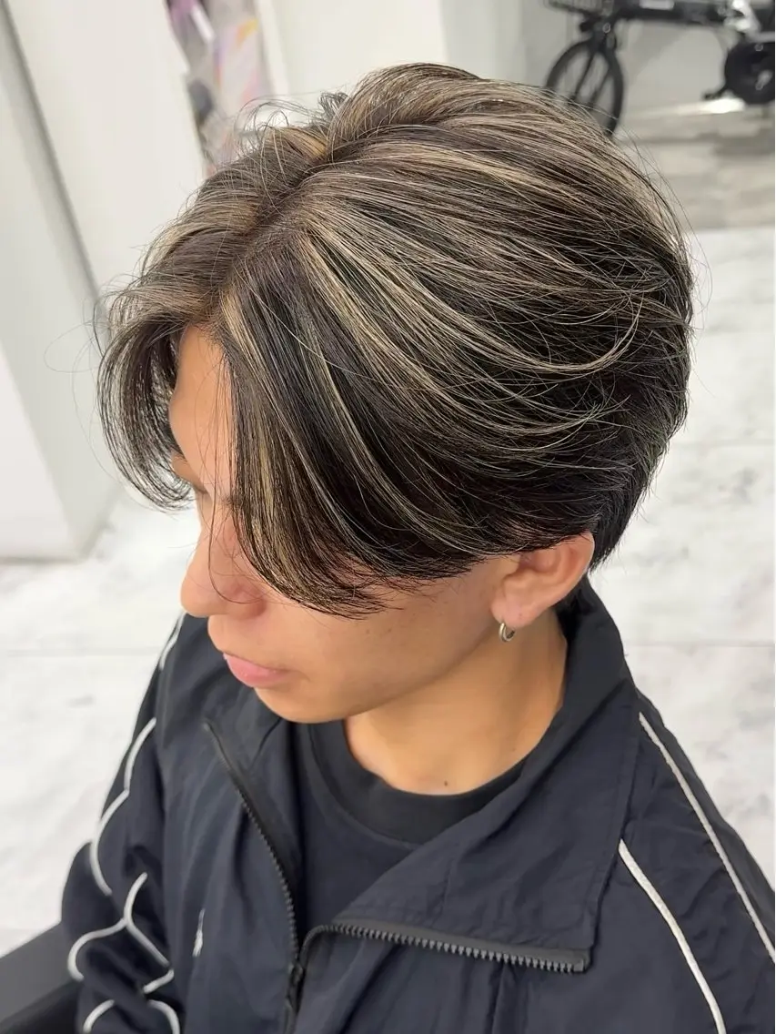 カラー メンズ メンズメッシュ メッシュ カット ヘアカラー メンズ特化型美容師 ★あおいのヘアスタイル
