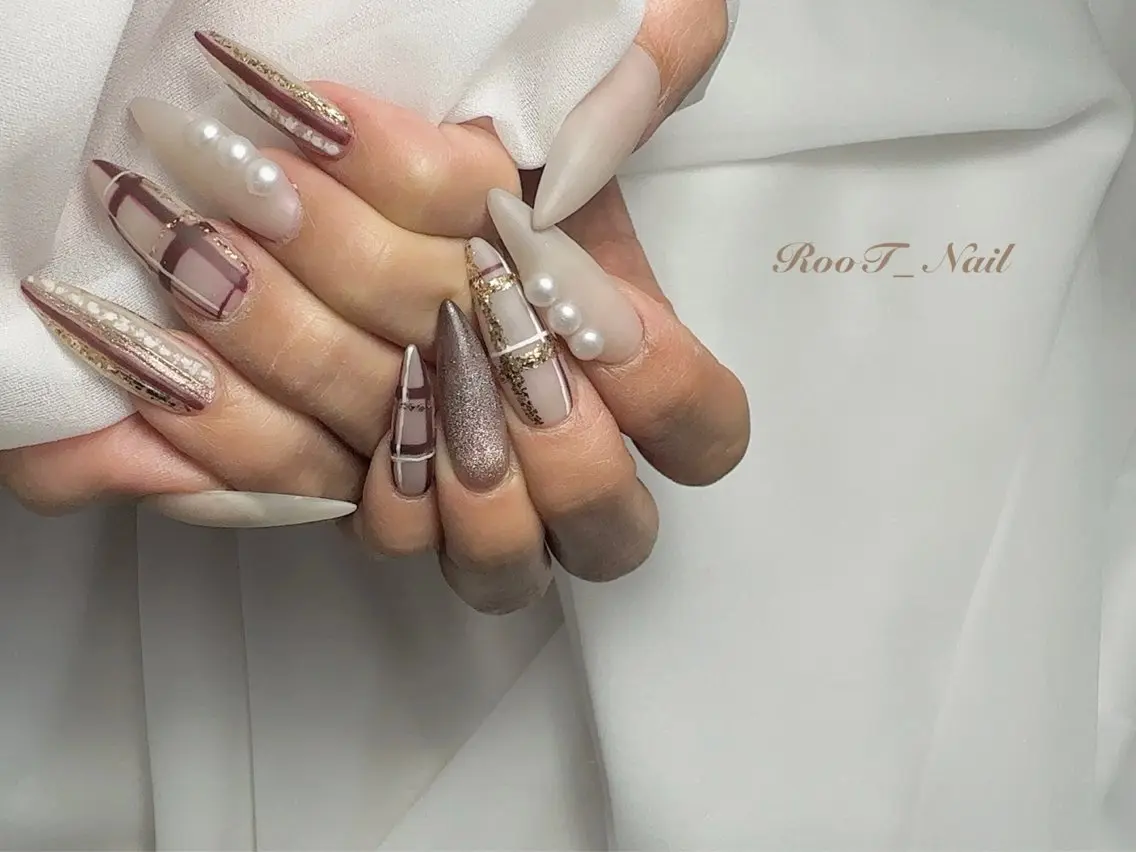 ネイル 冬ネイル ハンドネイル RooT Nailのネイルデザイン