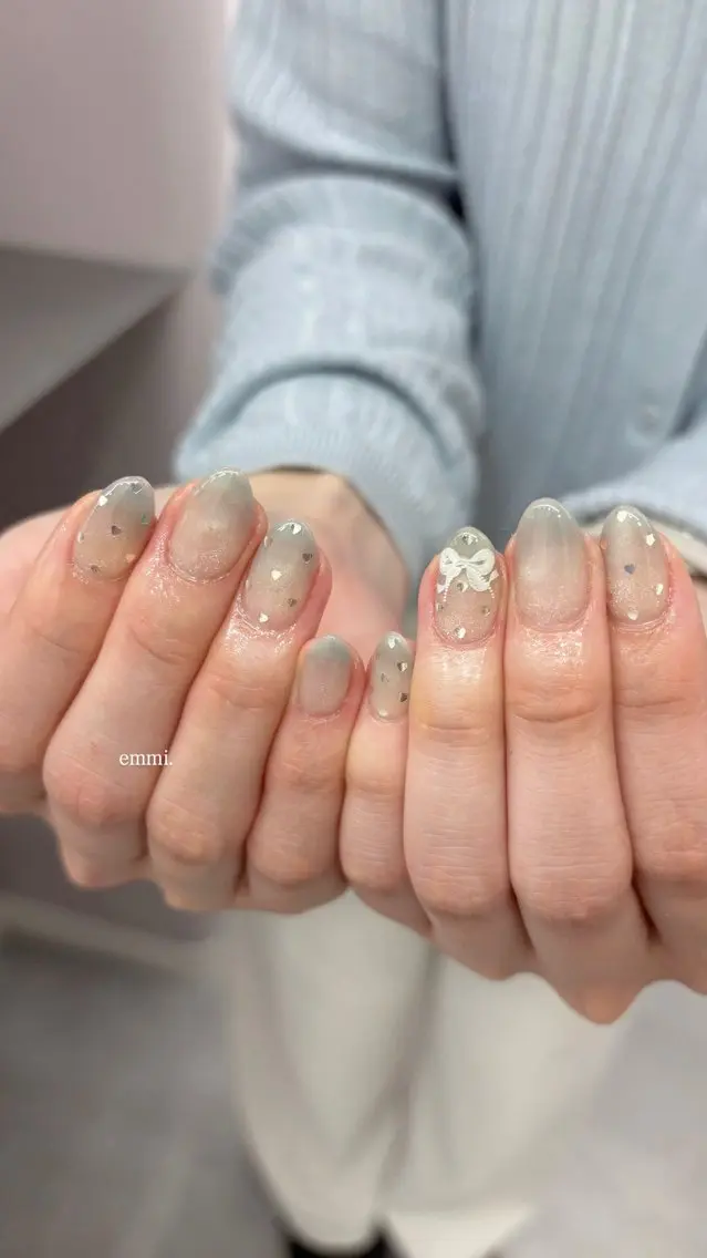 ネイル ブルー ハンドネイル emmi nailのネイルデザイン