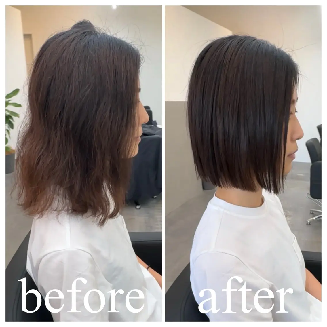 ミディアム ボブ 縮毛矯正 山本 駿介のヘアスタイル