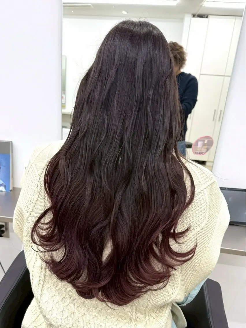ロング カラーモデル募集☆ 小園彩夏のヘアスタイル