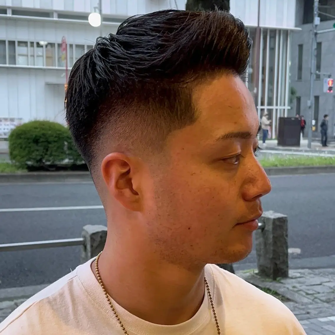 ショート メンズ フェードカット メンズパーマ スキンフェード スペインカール カット 立川/メンズパーマ 厚進太郎のヘアスタイル