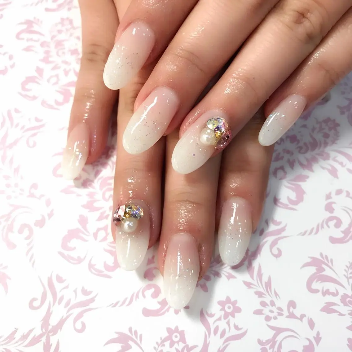 ネイル スカルプネイル 渋谷/チップ長さ出し 👑アプレgel-xのネイルデザイン