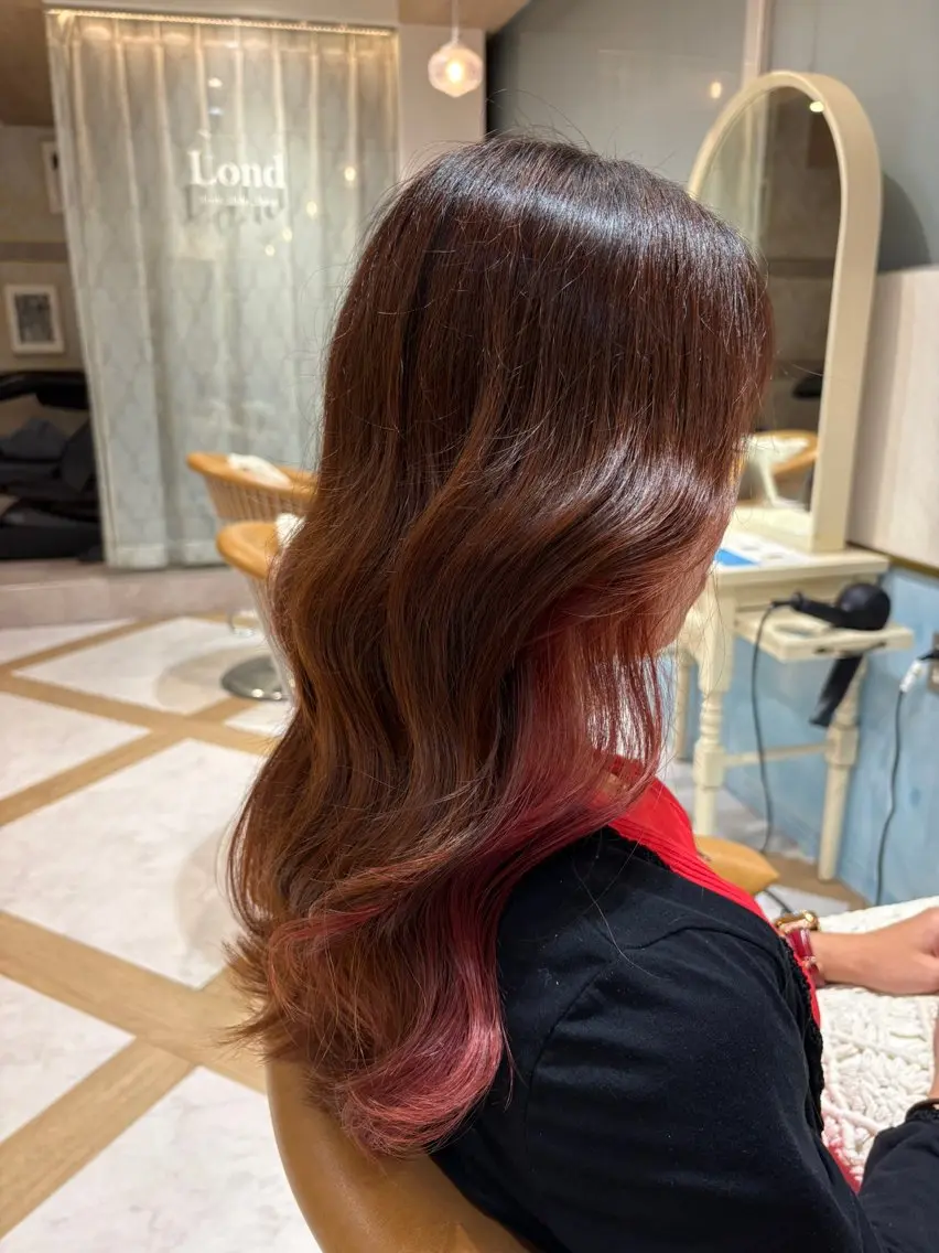 セミロング カラー ヘアカラー ブリーチモデル募集中 /柳田秀斗のヘアスタイル