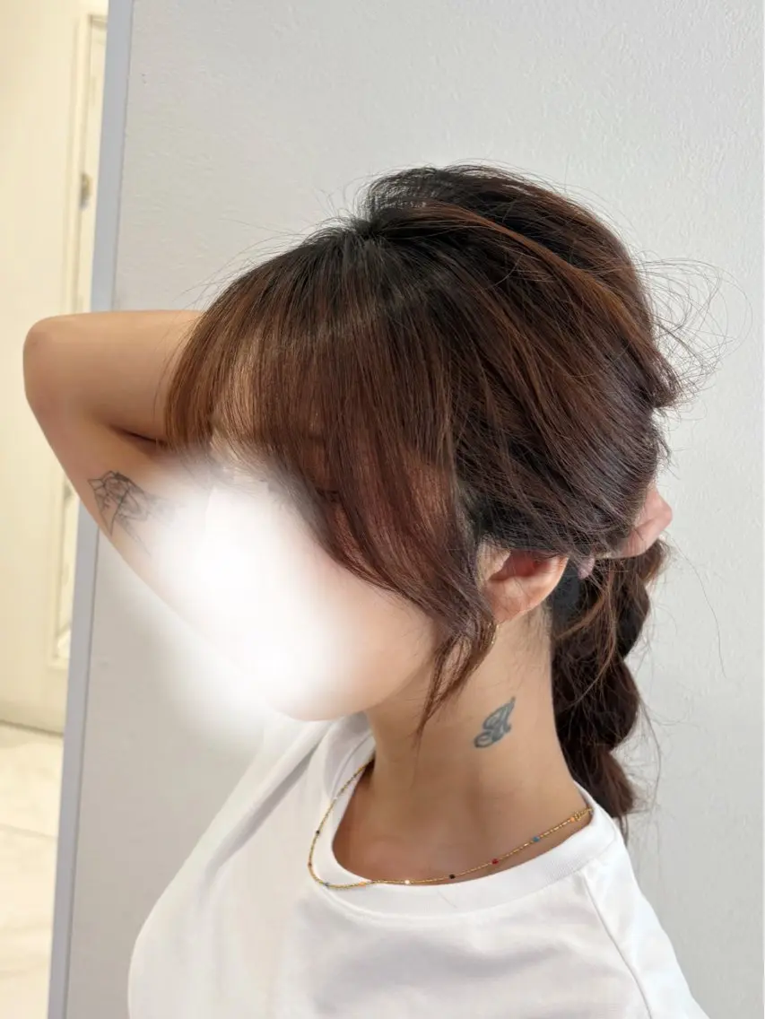 ロング 顔周りカット カット 高橋 佑のヘアスタイル