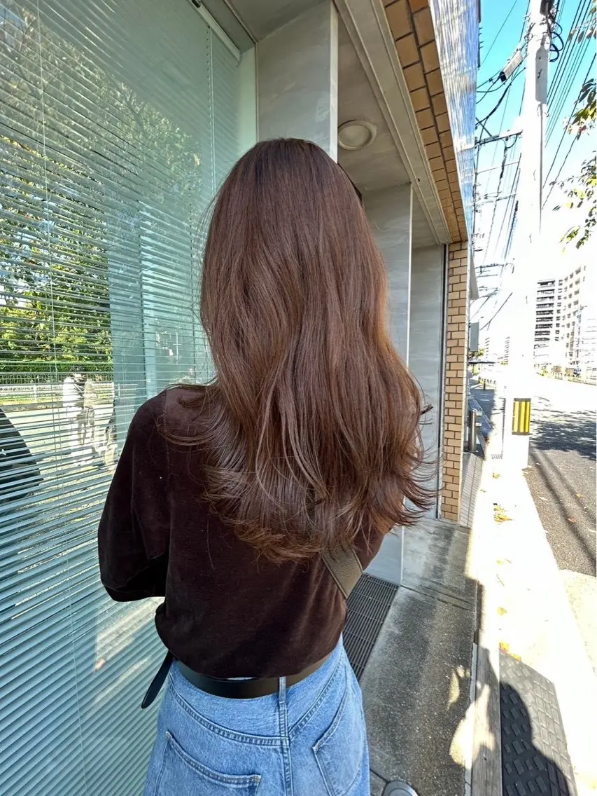 ロング ヘアカラー qpulaあいみ 透明感カラーのヘアスタイル
