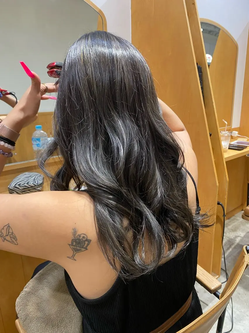 ミディアム ハイライト GINZARay2 風本朱里🐥のヘアスタイル