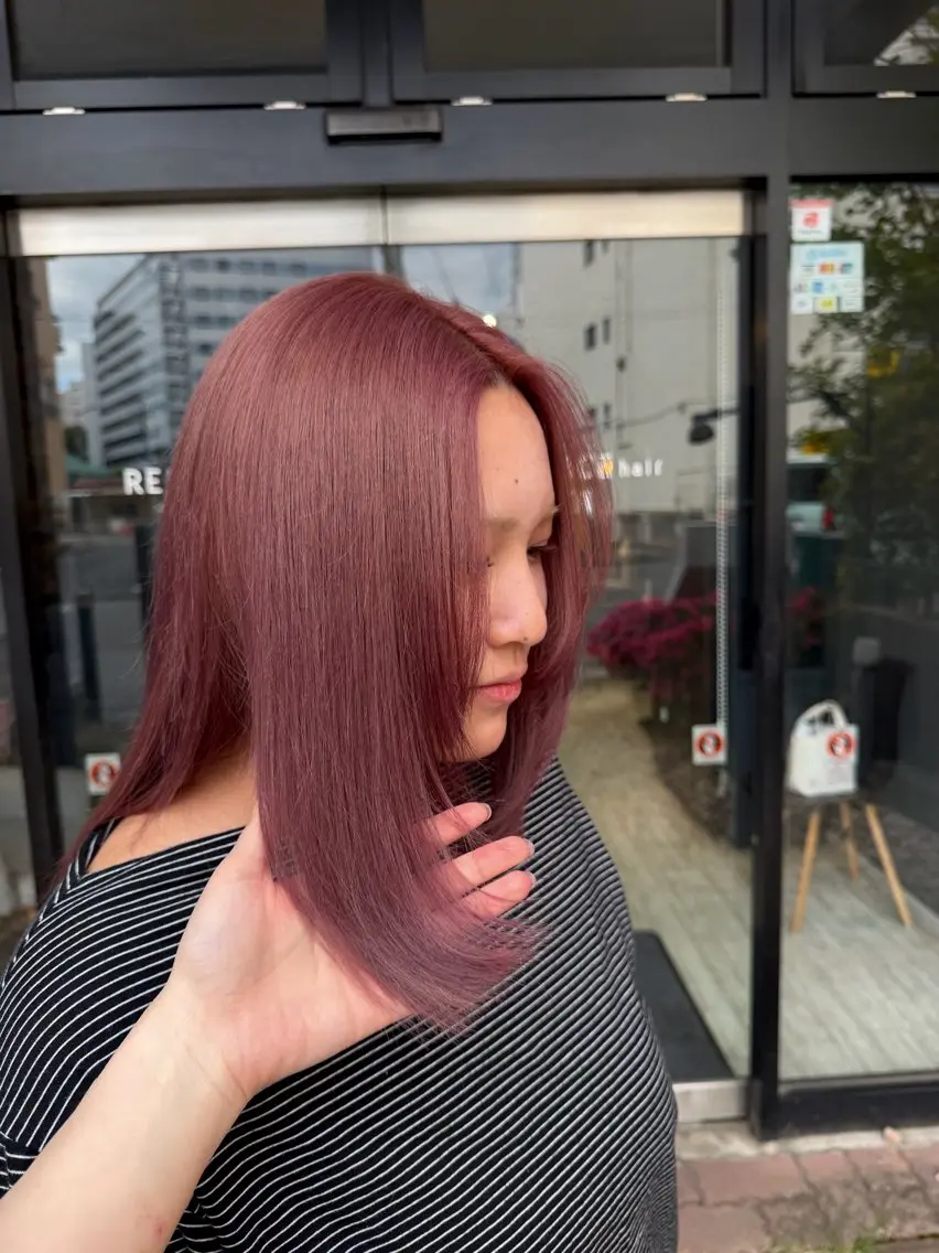 ミディアム ヘアカラー ayumi / 郡山/暖色カラーのヘアスタイル