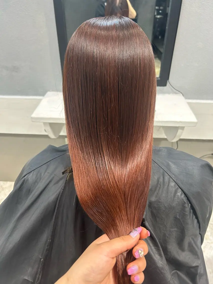 カラー ブラウンカラー オレンジ オレンジブラウン ハイトーン ayane💖のヘアスタイル