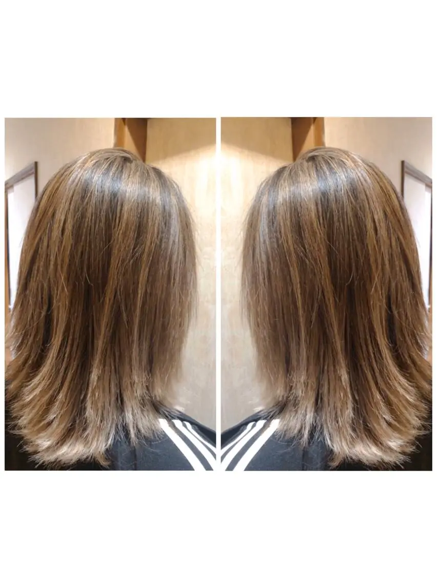 ✔🌈おしゃれグラデーション🌈グラデーションカラー(ブリーチ込)➕ダメージプチトリートメント➕コテ巻き✂️の写真