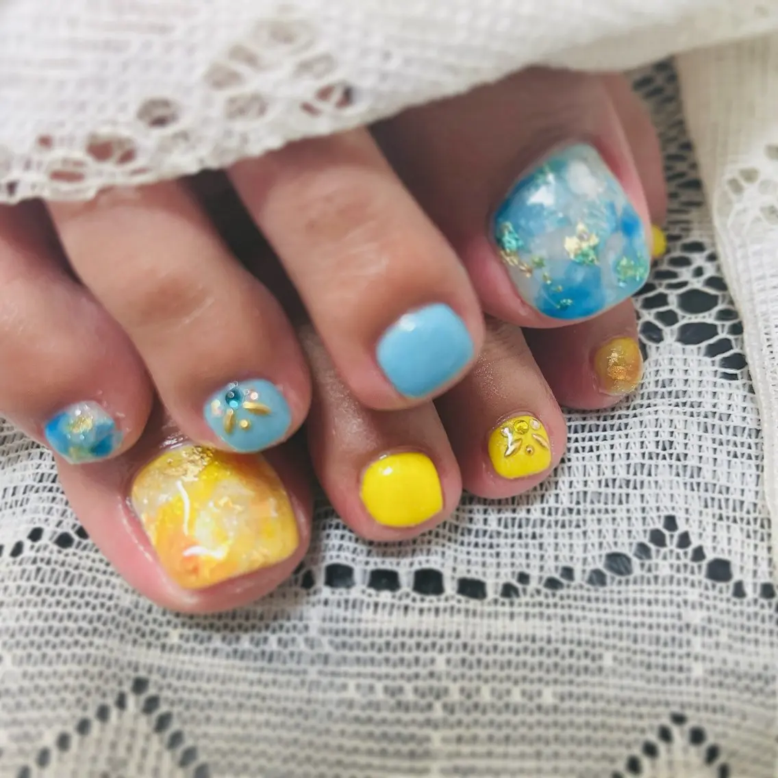 ネイル フットネイル 持ち込み 夏ネイル ベテランネイル cnc  nailのネイルデザイン