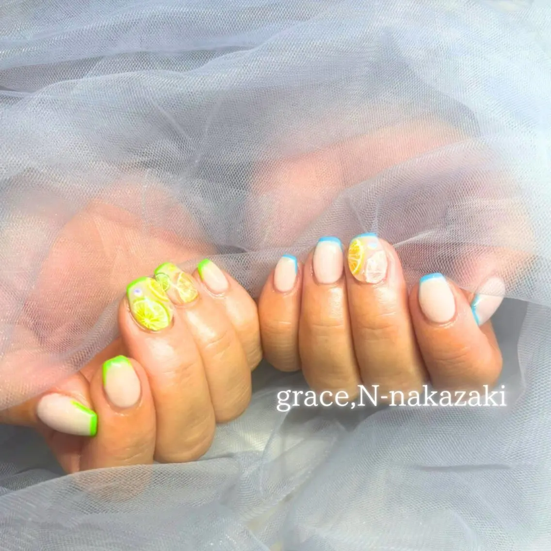 ネイル フレンチネイル ワンカラーネイル ハンドネイル grace,N -nakazaki1のネイルデザイン