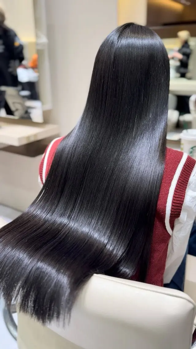 ロング 縮毛矯正 縮毛矯正特化 k-two土田陸登のヘアスタイル