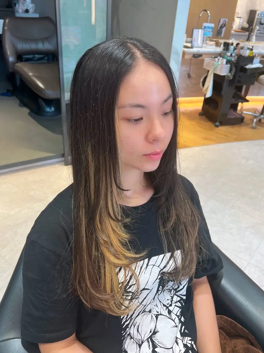 ロング 韓国風ヘア レイヤーカット 海外レイヤー/ 梅田美容室のヘアスタイル