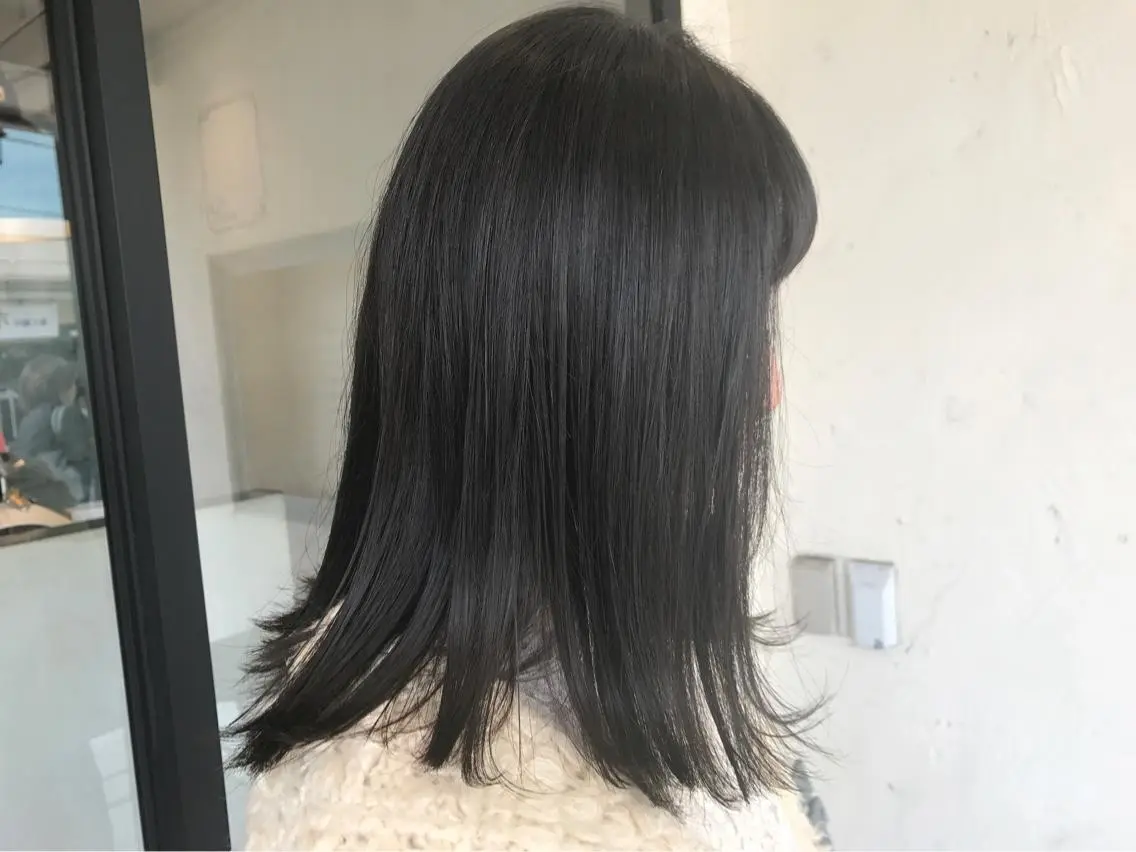セミロング カラー オリーブ透明感カラー 表参道/MIKUのヘアスタイル
