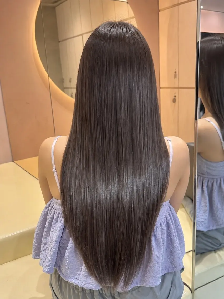 ロング ヘアアレンジ カット 縮毛矯正 トリートメント ヘアセット 髪質改善/透明感 カラー/吉田光佑のヘアスタイル