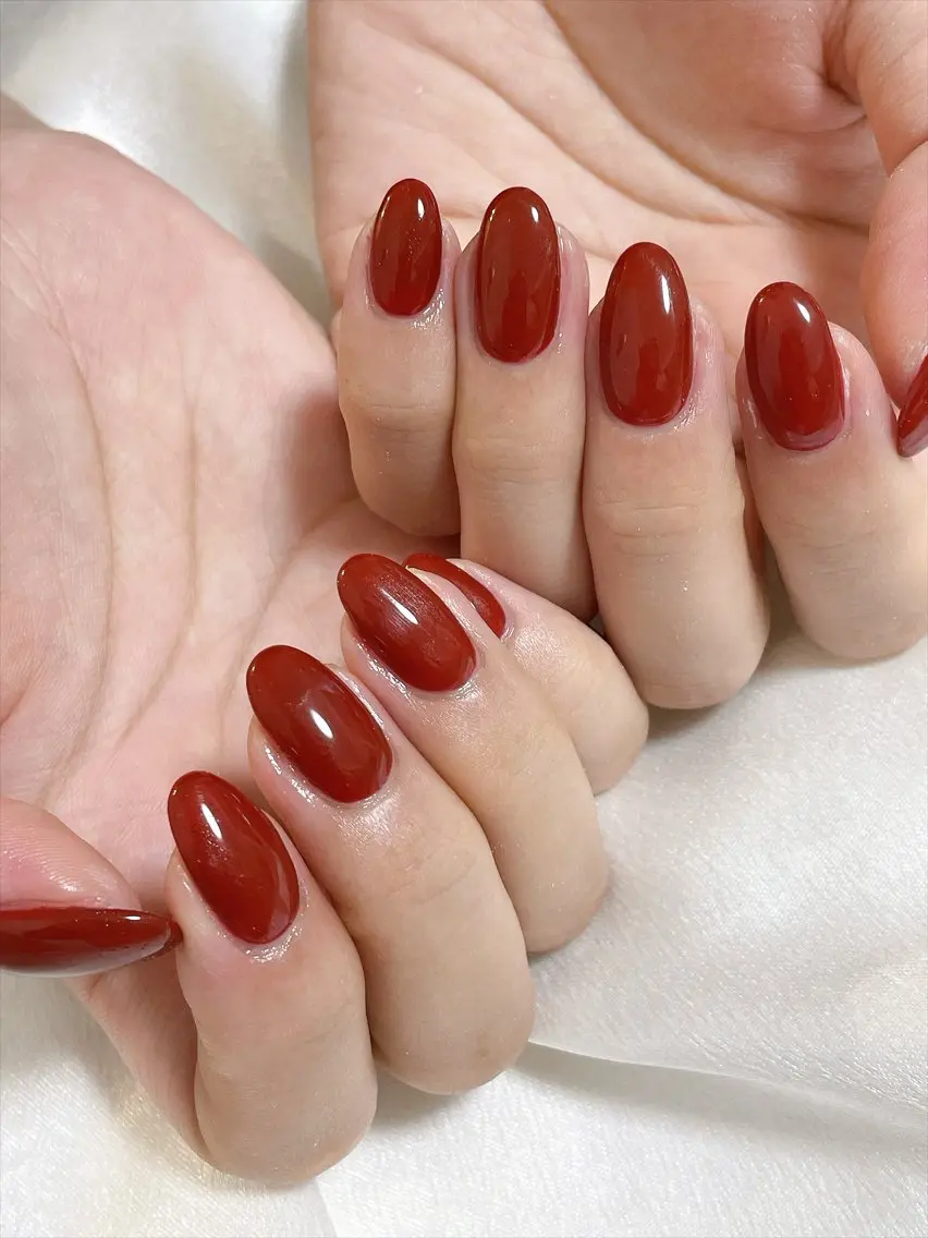 ネイル アニマル柄 オーロラネイル ボルドー フットネイル フレンチネイル ハンドネイル mogu nailのネイルデザイン