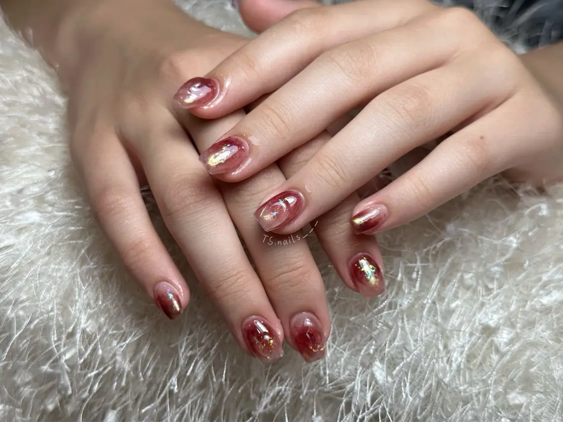 ネイル キラキラネイル マグネットネイル 持ち込み シンプルネイル ハンドネイル フットネイル ハンドケア TS. nails___のネイルデザイン