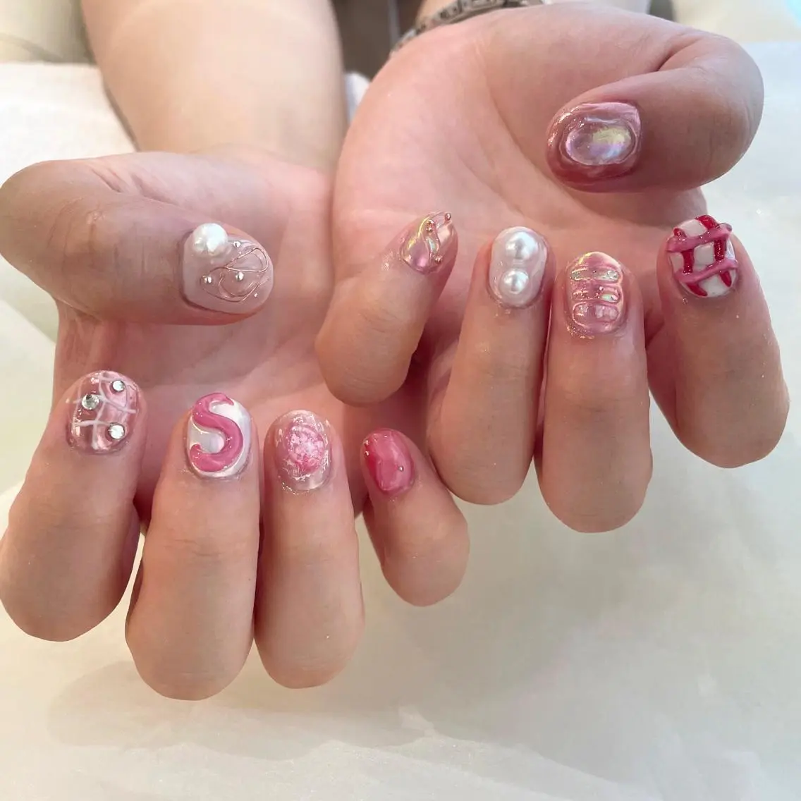 ネイル ハンドネイル 新井 ひなののネイルデザイン