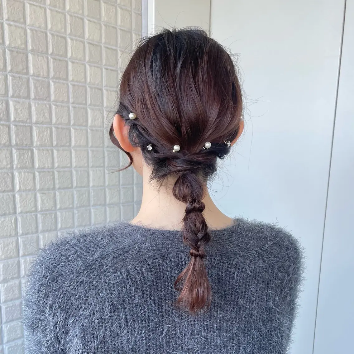 ヘアアレンジ ヘアセット 銀座：似合わせカラー オリーブ🫒アレンジのヘアスタイル