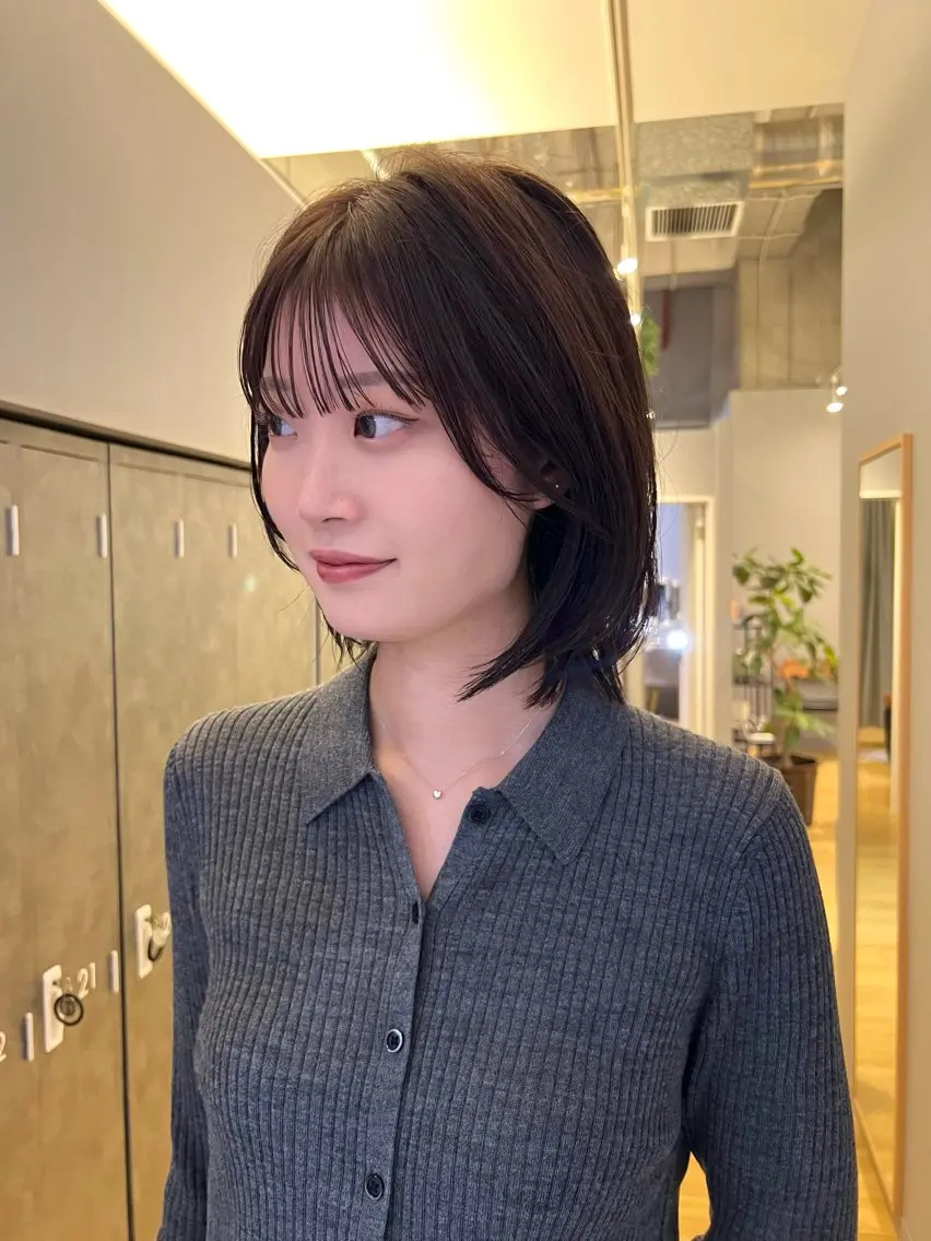 ミディアム ボブレイヤー ボブ レイヤーカット 荒金 昴のヘアスタイル