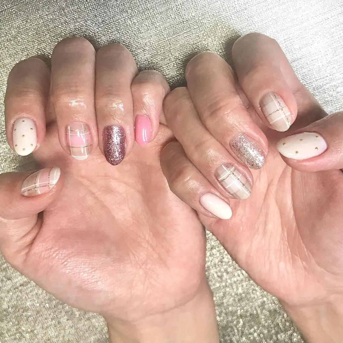 ネイル ドット ワンカラーネイル バレンタイン ステラ marikominoのネイルデザイン