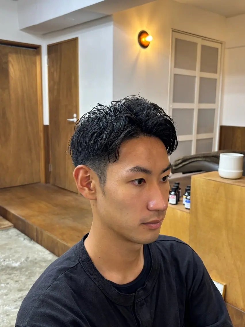 パーマ メンズ メンズパーマ 刈り上げ 中村 芽衣那のヘアスタイル
