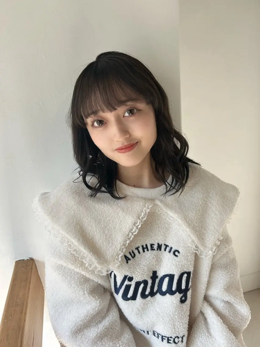 ミディアム カラー 透明感カラー amoretto _kokoroのヘアスタイル