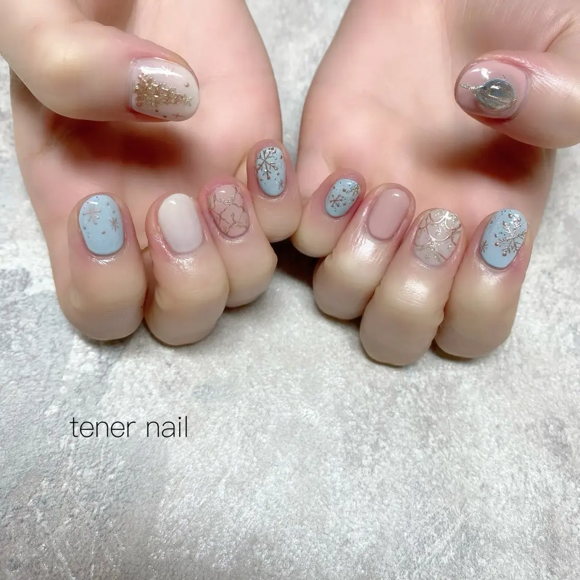 ネイル 冬ネイル クリスマス ハンドネイル テネルネイル tener nailのネイルデザイン