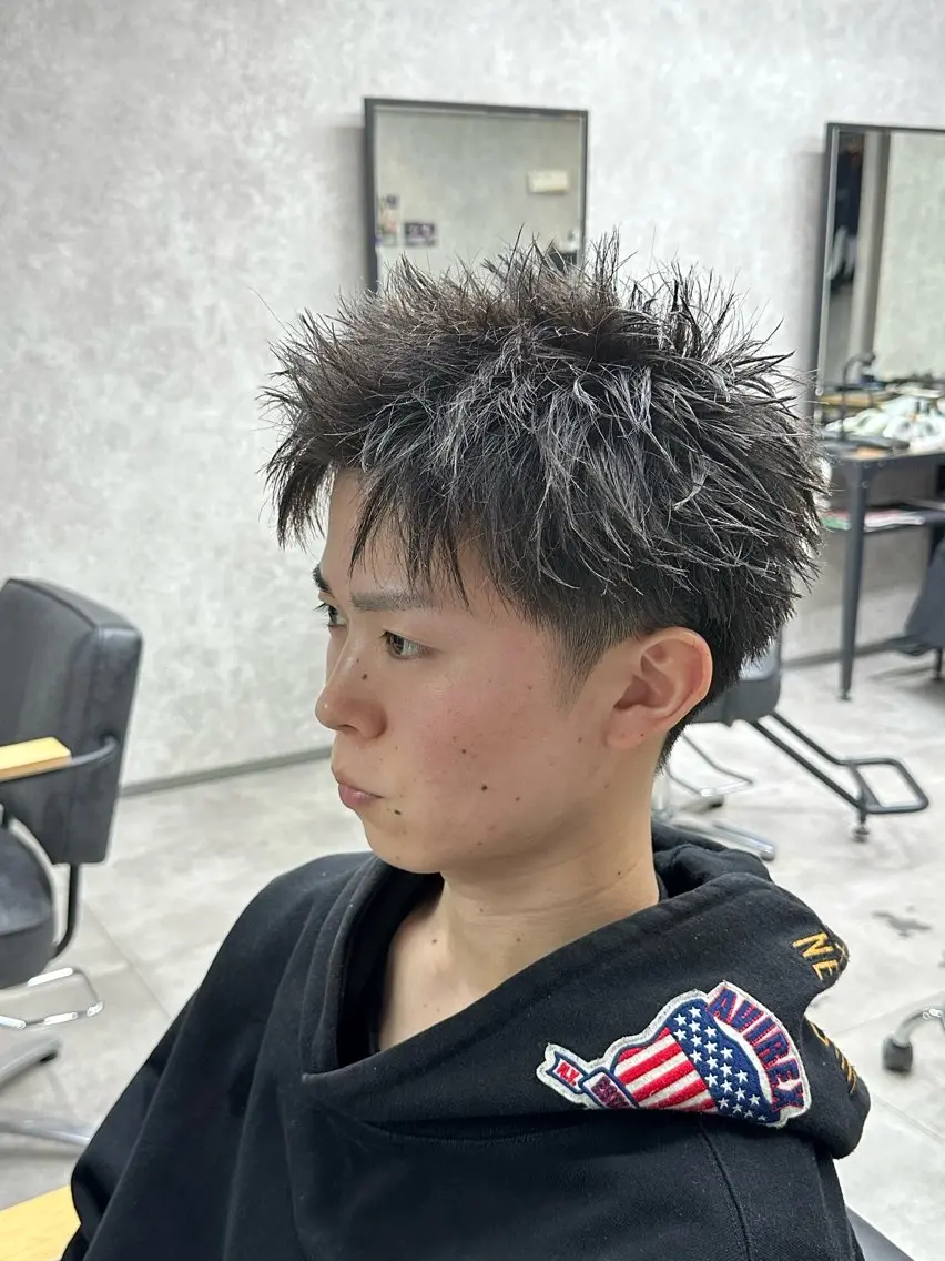 メンズ メンズパーマ スパイキーショート カット 【メンズ専門】中本 翔大のヘアスタイル