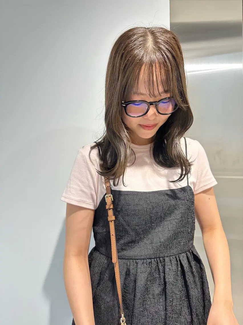 ミディアム カラー キッズ カット ヘアカラー トリートメント オトナヘア🌸 harukaのヘアスタイル