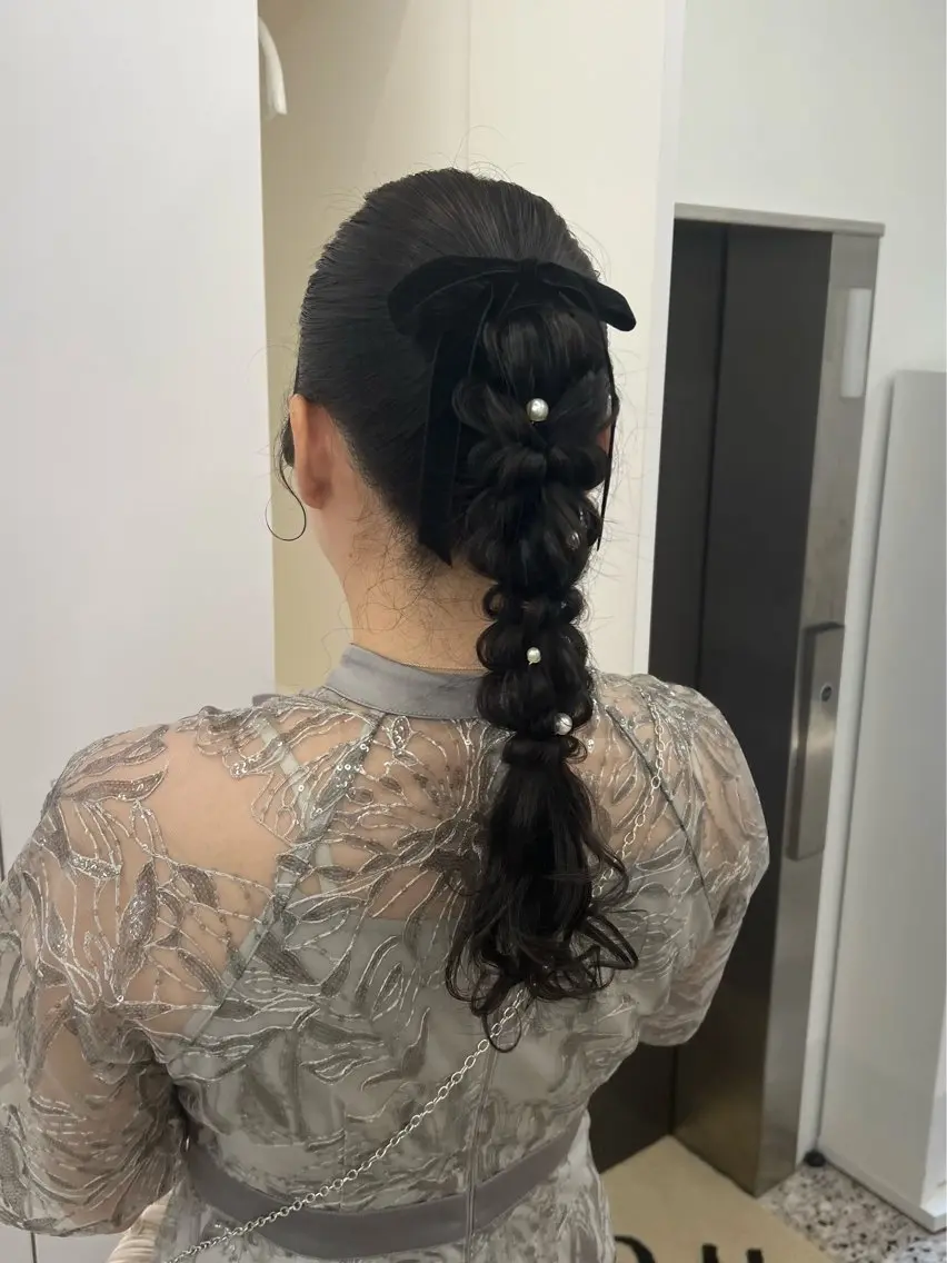 ヘアアレンジ ヘアセット アレンジ/ブラウン カラー HARU🕯のヘアスタイル