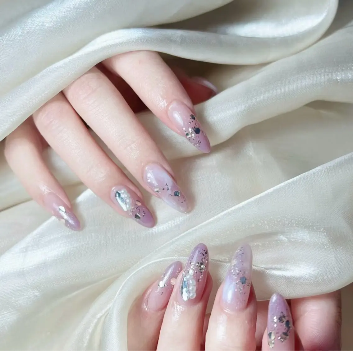 ネイル 長さ出し 持ち込み ネイルチップ ハンドネイル ハンドケア 💕Dreamy KIYO💕のネイルデザイン