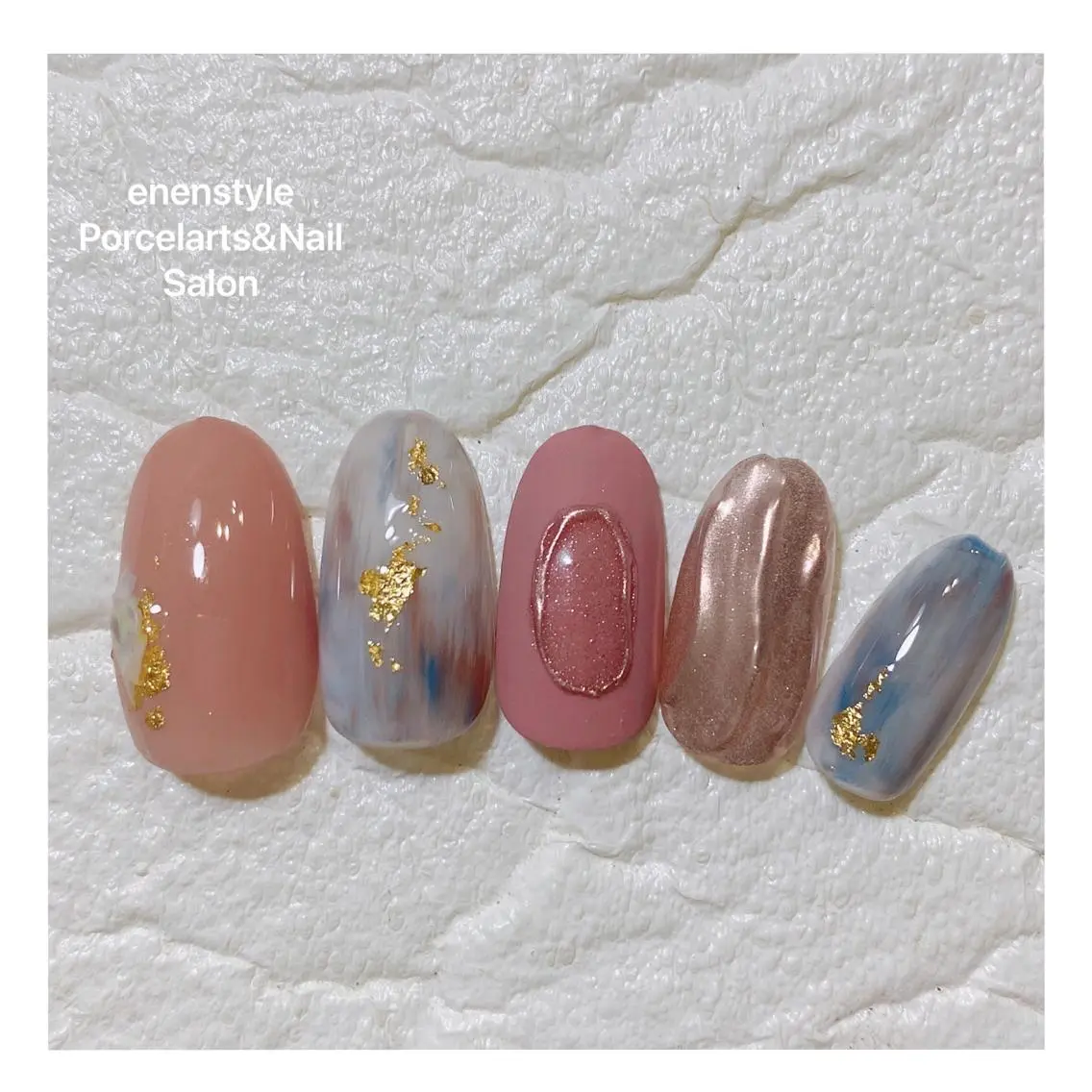 ミディアム ネイル ハンドネイル 🐾enen style 🐾のネイルデザイン
