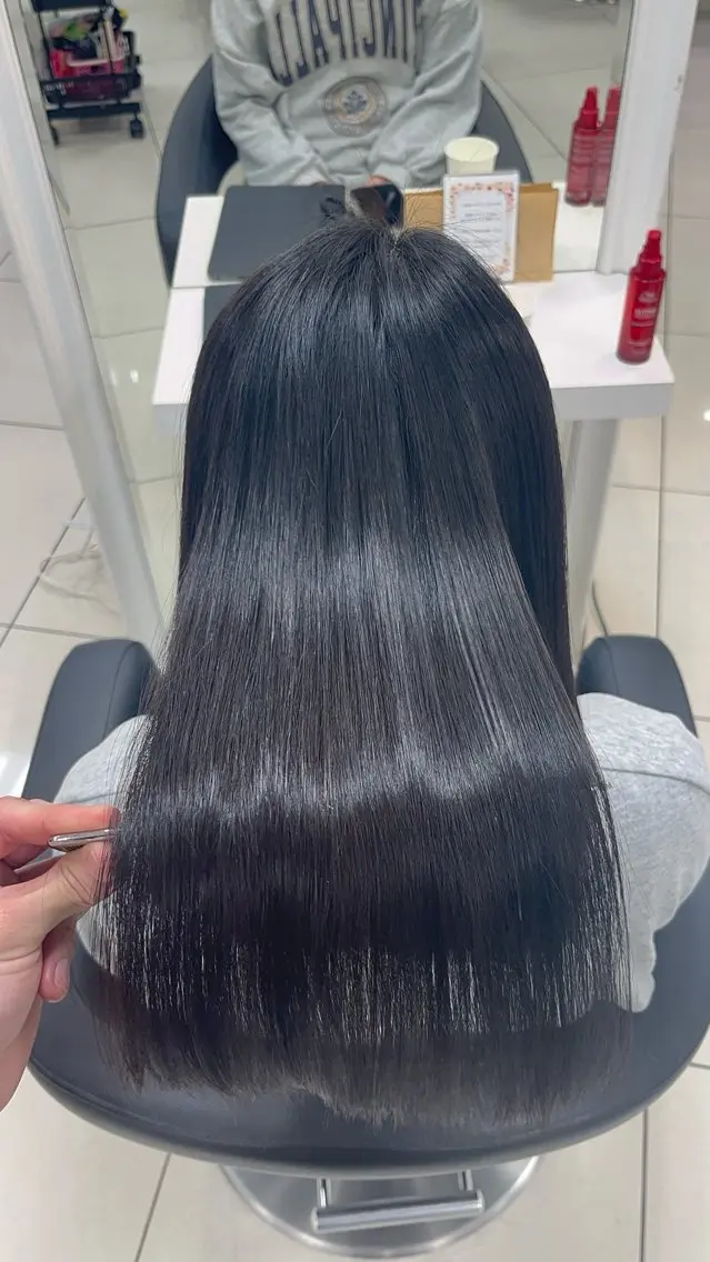 ロング パーマ カット 縮毛矯正 縮毛矯正指名No.1 艶カラー/SHIMAのヘアスタイル