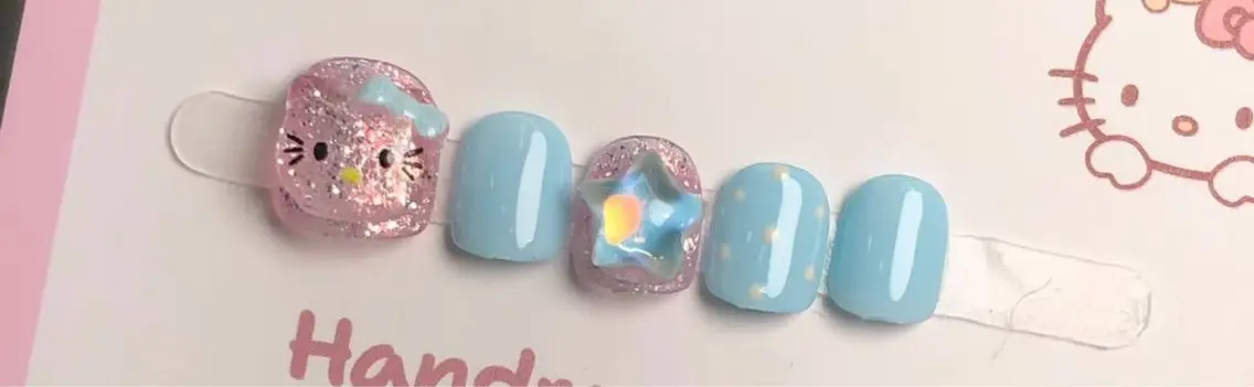 ネイル ハンドネイル H3 Nail Tsuki🦋💙のネイルデザイン