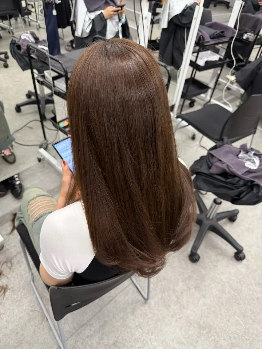 ロング カラー ヘアアレンジ 艶髪グレージュ🩶 maharuのヘアスタイル