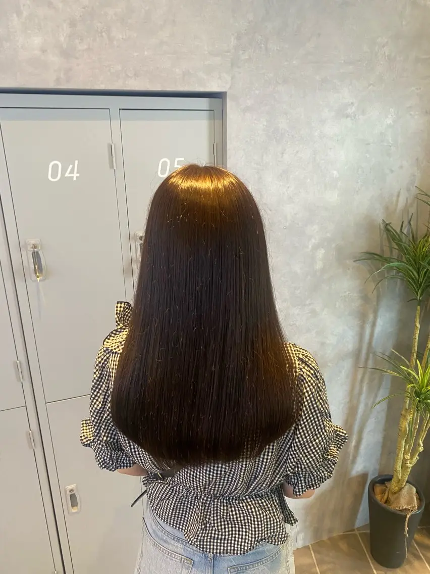 ロング カラー ブラウンカラー 透明感カラー 一ノ谷 優妃のヘアスタイル