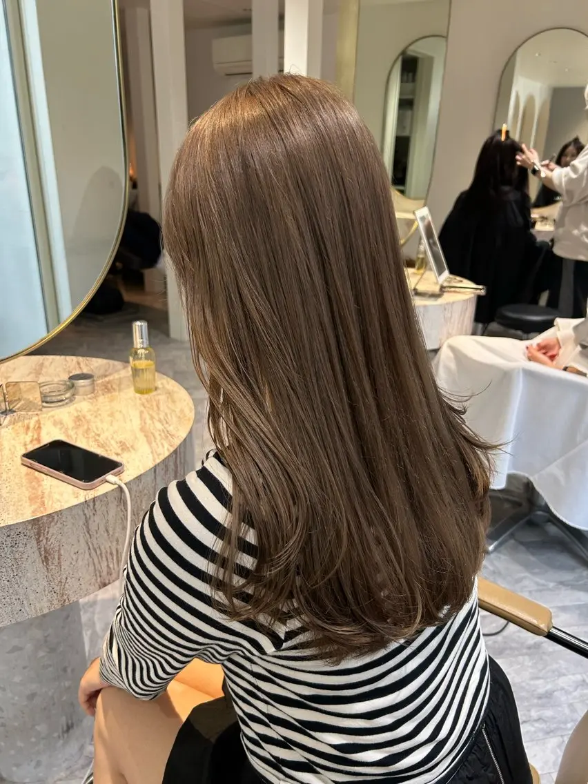 セミロング カラー カット ヘアカラー トリートメント ❕マンツーマン施術❕ 🍊Moemiのヘアスタイル