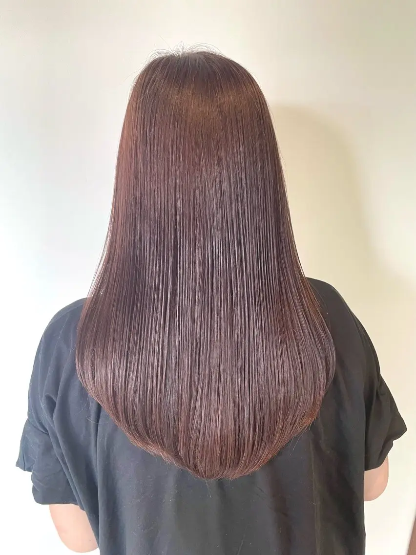 ロング パーマ 髪質改善 ストレートパーマ 菅 翔太のヘアスタイル