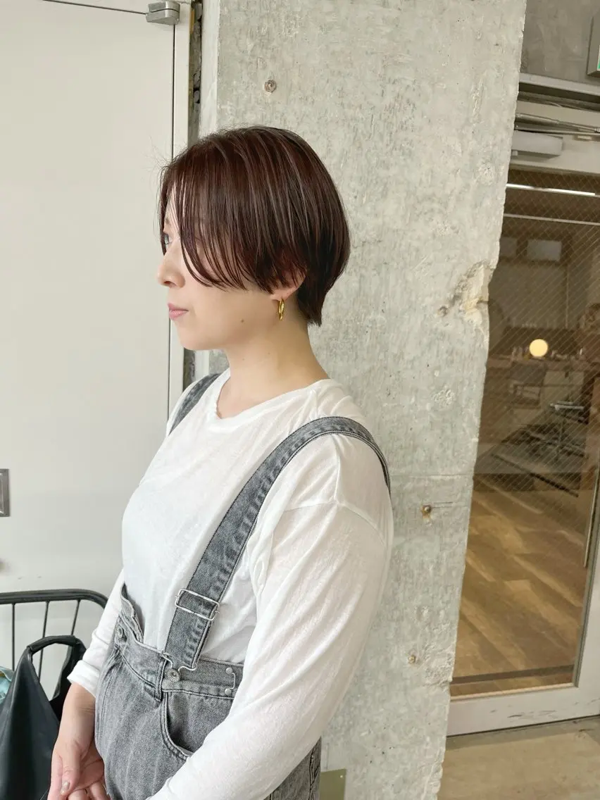 ショート カラー ハンサムショート ラベンダーカラー ショートヘア 小木曽智美 /ボブ/ショートのヘアスタイル