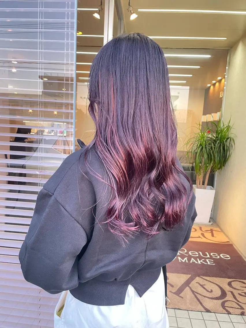 ロング カラー 三浦 悠のヘアスタイル