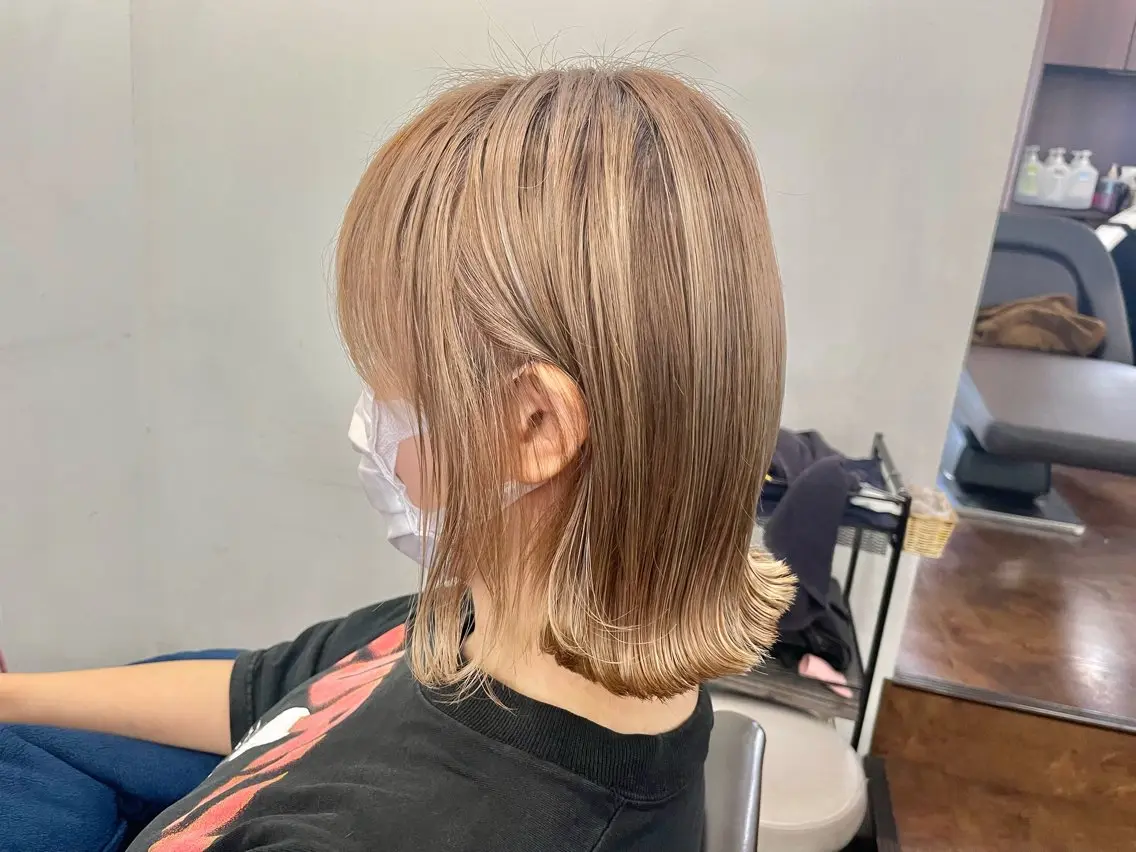 ミディアム カラー ヘアカラー 五藤 🍀壽野のヘアスタイル