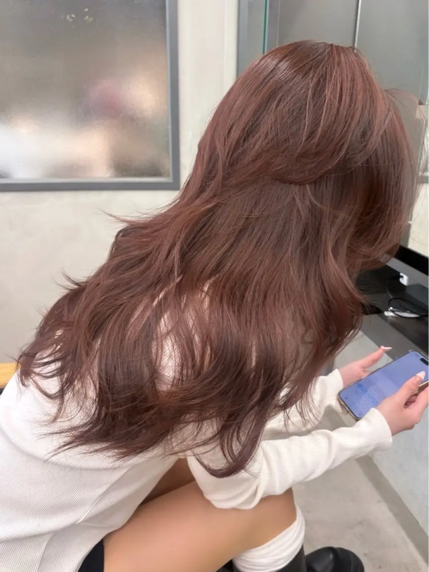 ロング カラー カット ヘアカラー トリートメント レイヤー/柔色 カラー/SAkiのヘアスタイル