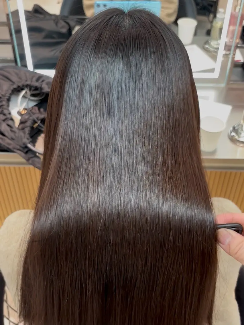 ロング パーマ 髪質改善 縮毛矯正 【博多髪質改善】 吉村　清志のヘアスタイル